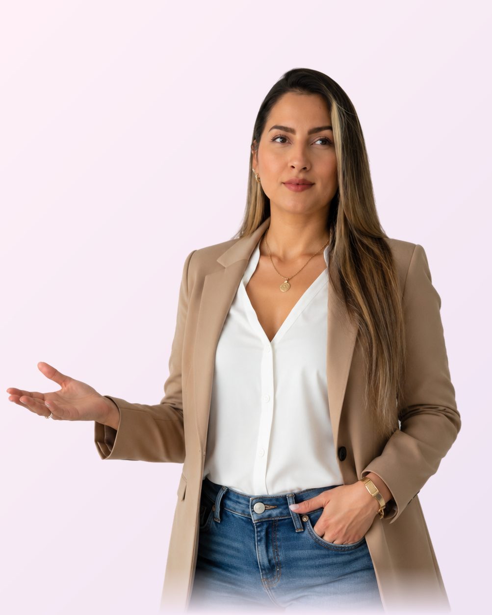Camila Bueno explicando la estrategia comercial del método